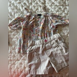 Floral Off-Shoulder Top and Shorts Set